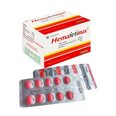 Hemafetimax Vacopharm 10 vỉ x 10 viên – Thuốc bổ sung sắt và acid folic